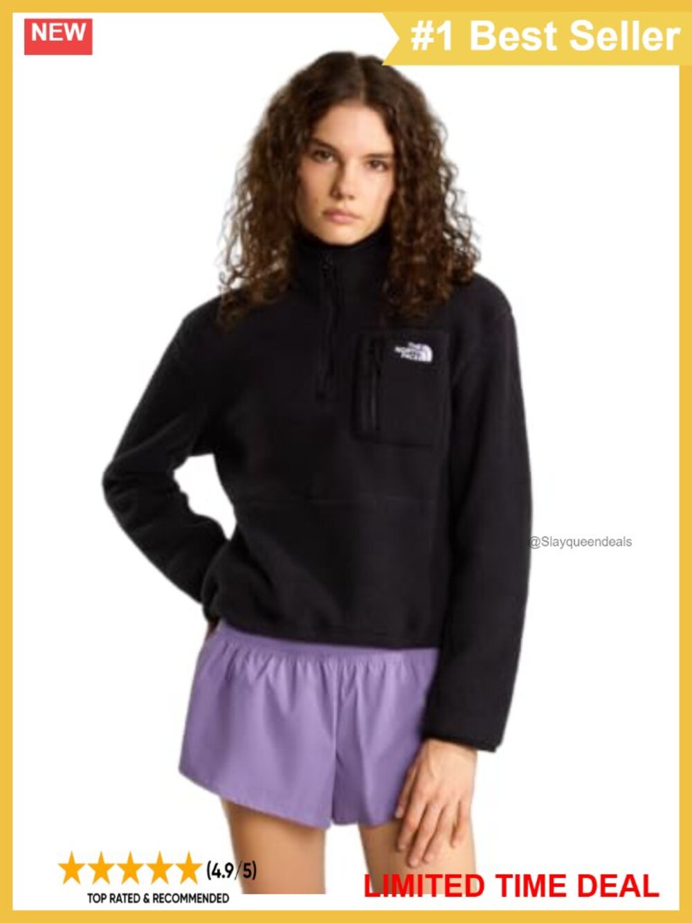 Quarter Zip Fleece Pullover Jacket Recycled Polyester Midweight
